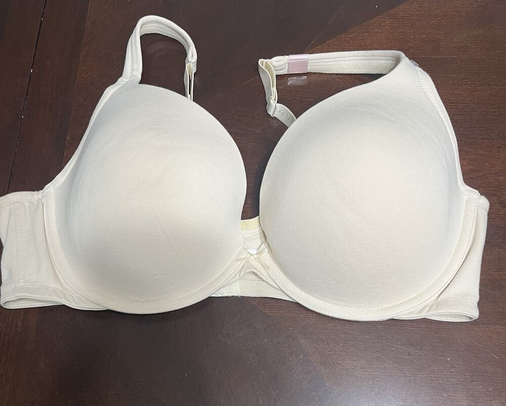 Cacique Boost Push Up Plunge Bra 44D Taupe Beige Underwire New Without Tags